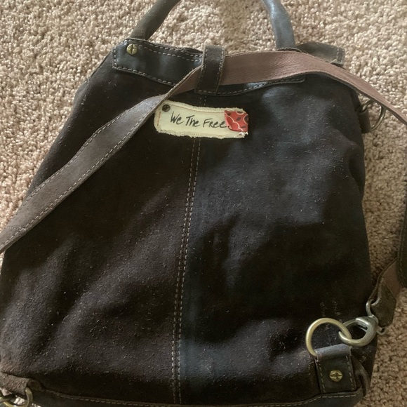 Free People Black and Brown boho Backpack - Picture 4 of 16